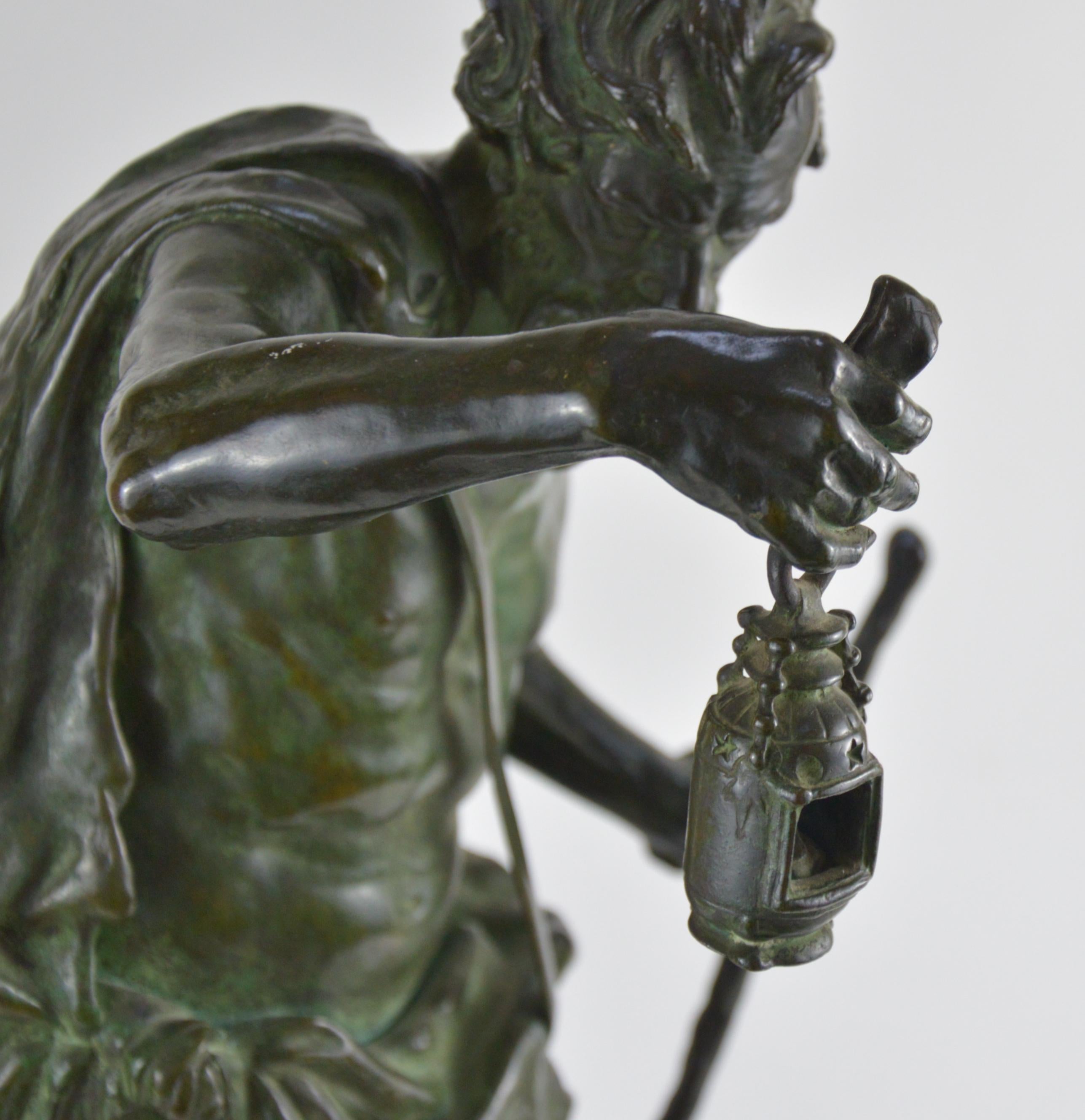 Marioton Claudius Bronze Statue of Diogenes Colin Paris Foundry 1