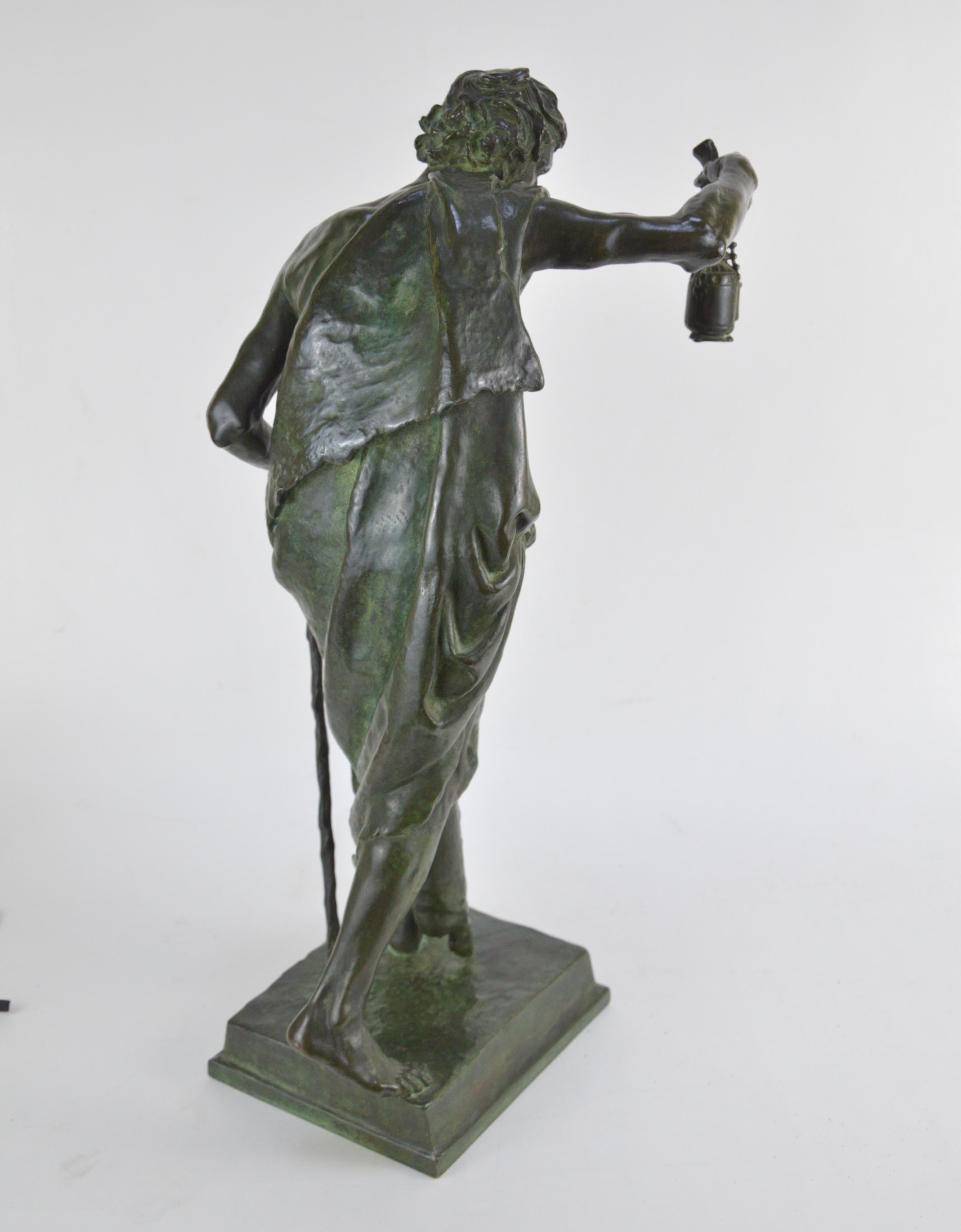 Marioton Claudius Bronze Statue of Diogenes Colin Paris Foundry 2