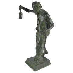 Marioton Claudius Bronze Statue of Diogenes Colin Paris Foundry