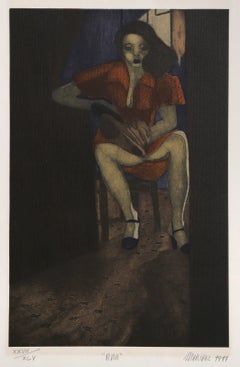 Ana, Signed Lithograph with Screenprinting by Maripaz Jaramillo