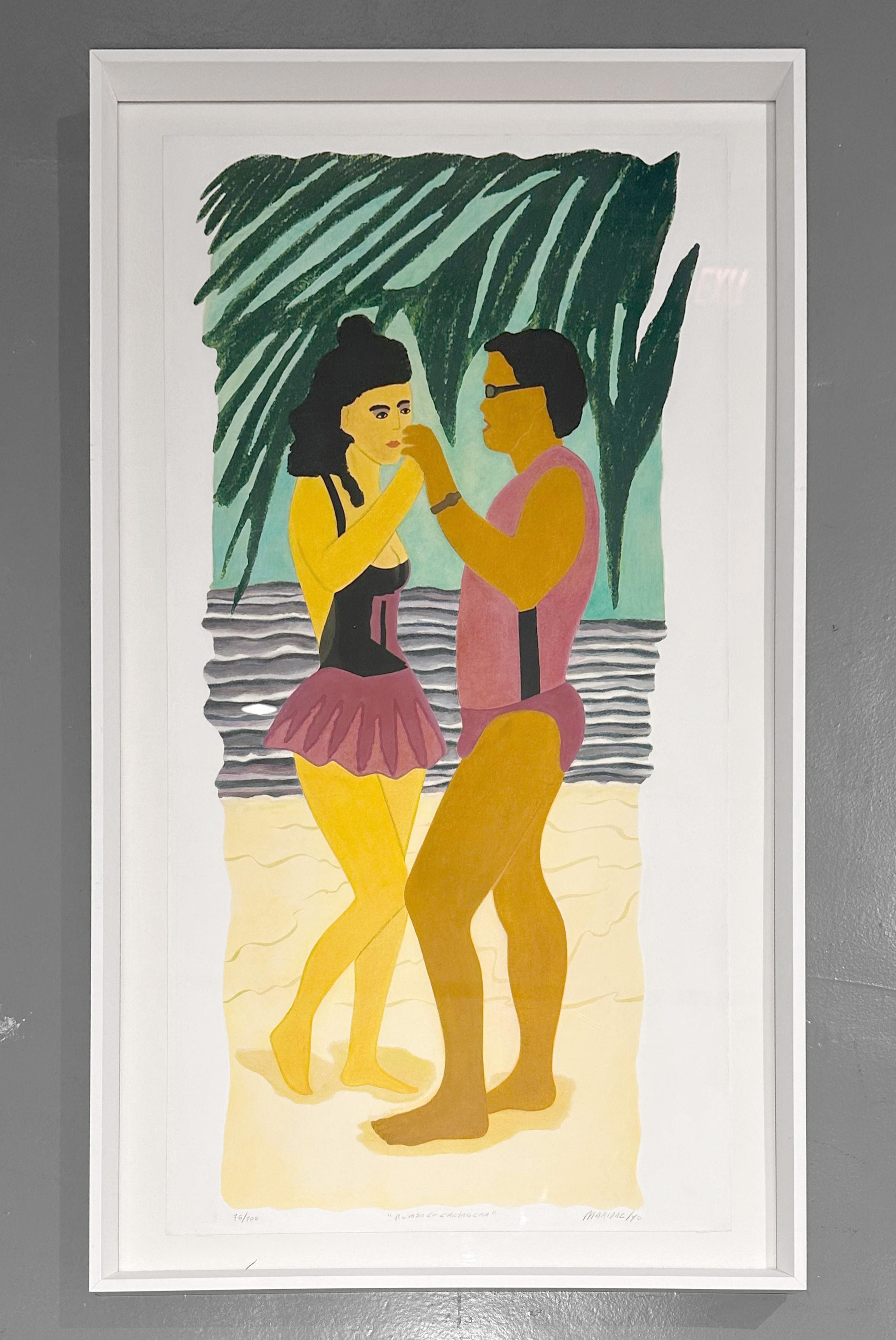Rumba en Cartagena. Limited edition Serigraphy For Sale 1