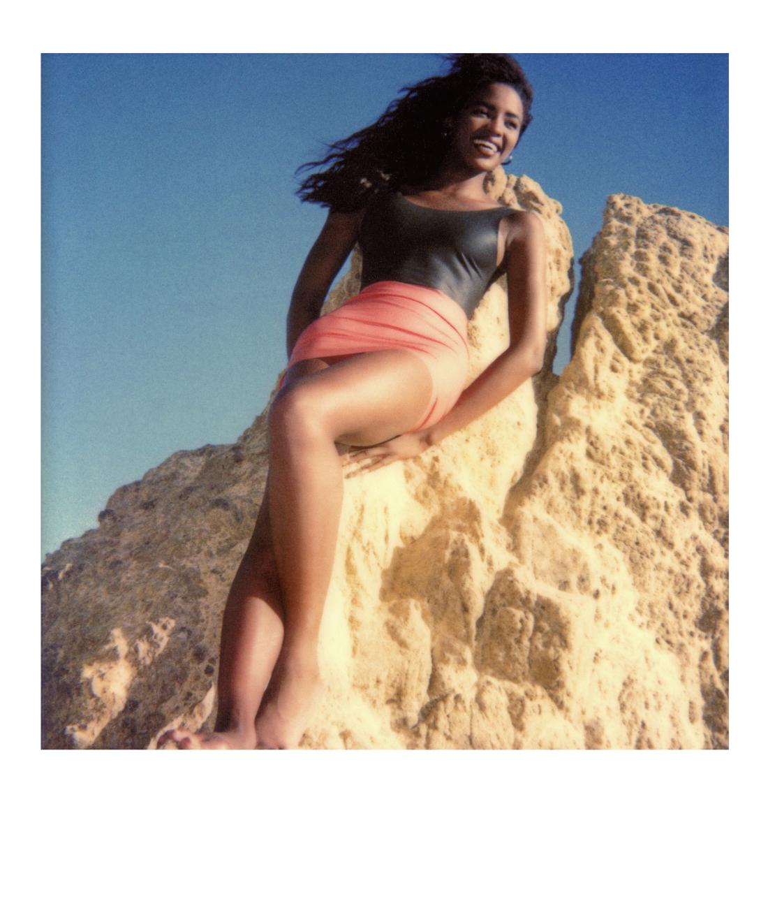 Maripol Portrait Photograph - Naomi Campbell, "Rocking" - Zuma Beach, CA