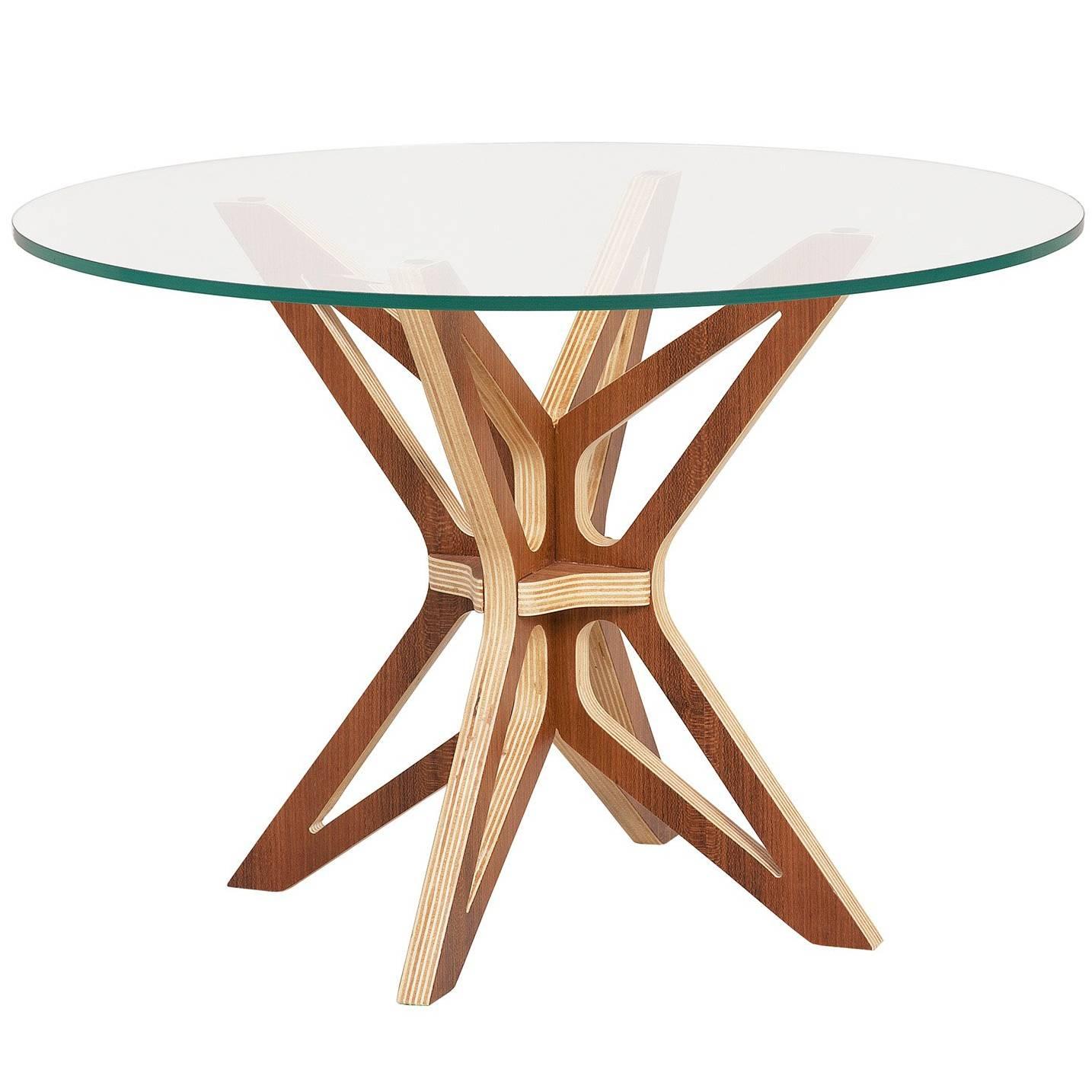 Mariposa Brazilian Contemporary Wood Side Table by Lattoog