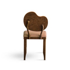 Mariposa Dining Chair, in COM with Vintage Burl Wood, by August Abode