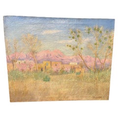 Mariquita Gill Impressionist South Western Malerei Orgel Berge C.1900's  