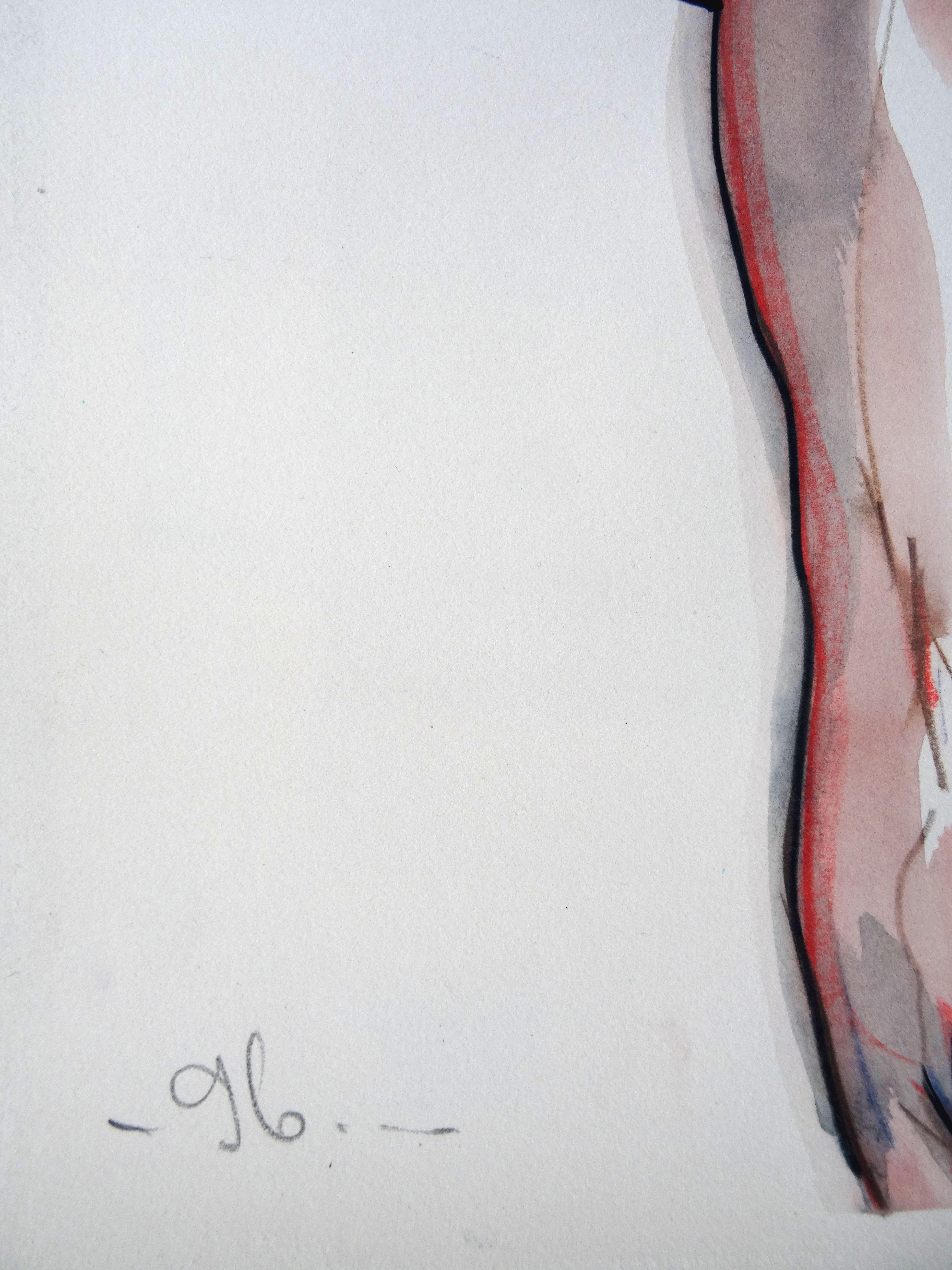 96. 2021. Papier, techniques mixtes, 61 x43 cm - Painting de Maris Abilevs 