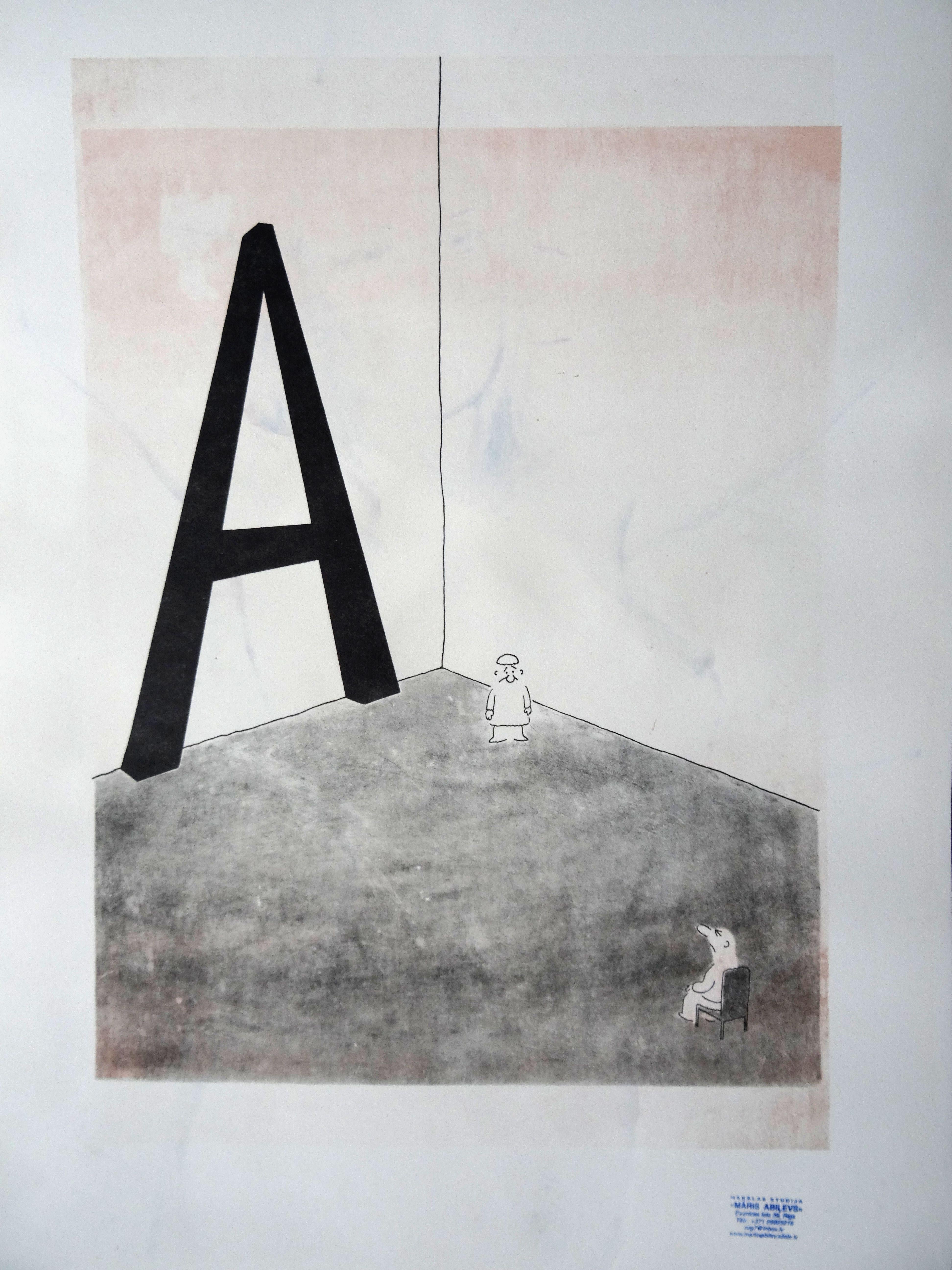 Act 96. 2021. Paper, mixed media, 61x43 cm
on the backside of the artwork lithography 
