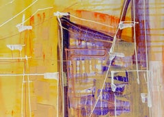Brücke. Papier, Acryl, 100x70 cm