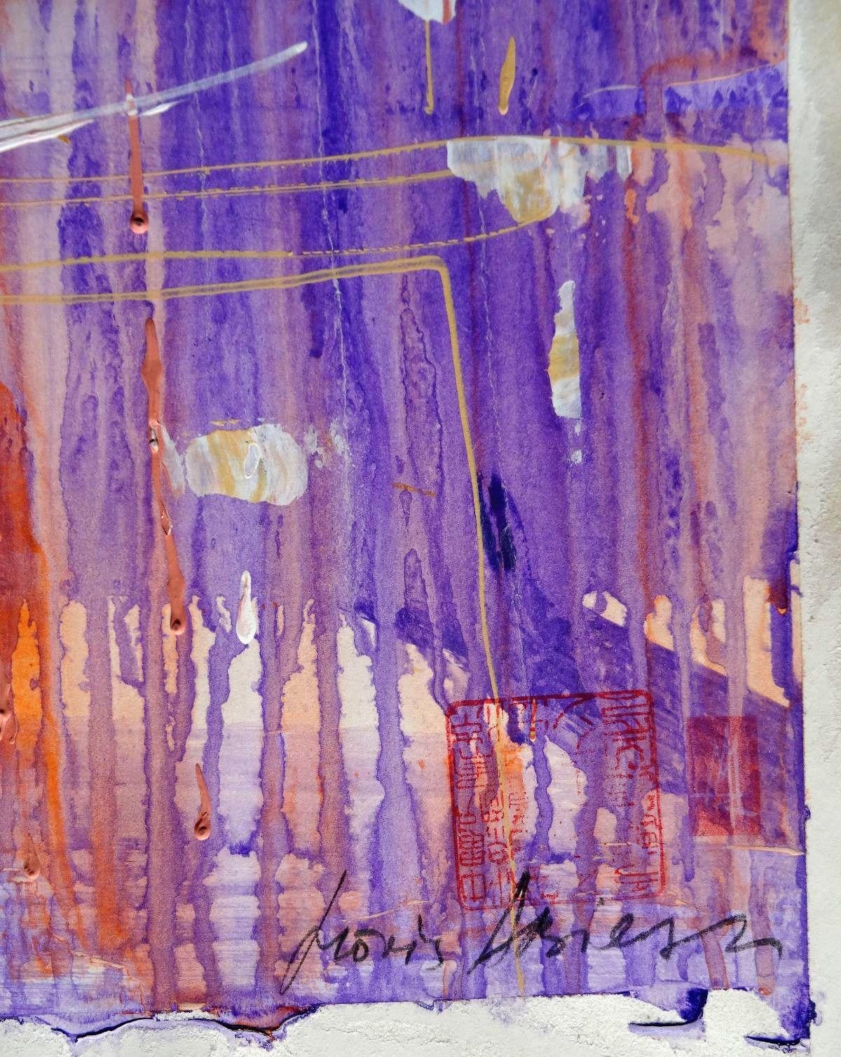 Ponte. Carta, acrilico, 100x70 cm - Painting Contemporaneo di Maris Abilevs 