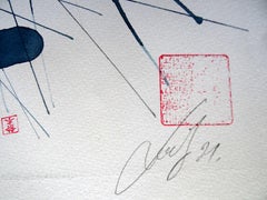 Dawn. Abstract composition. 2021. Paper, mixed media, 48x71 cm