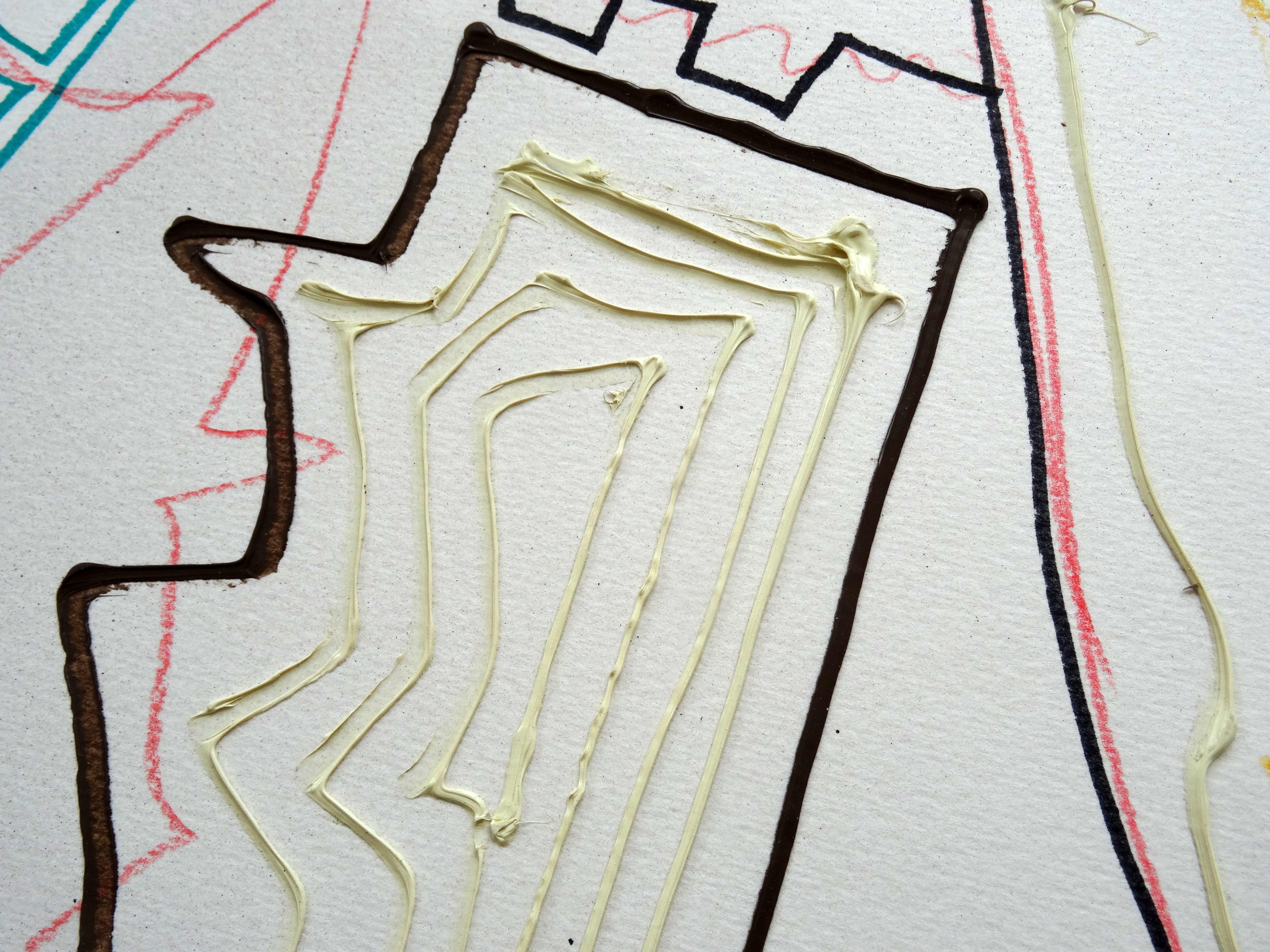 Fácil. 2019. Papel, técnica mixta, 72x102 cm - Painting Contemporáneo de Maris Abilevs 