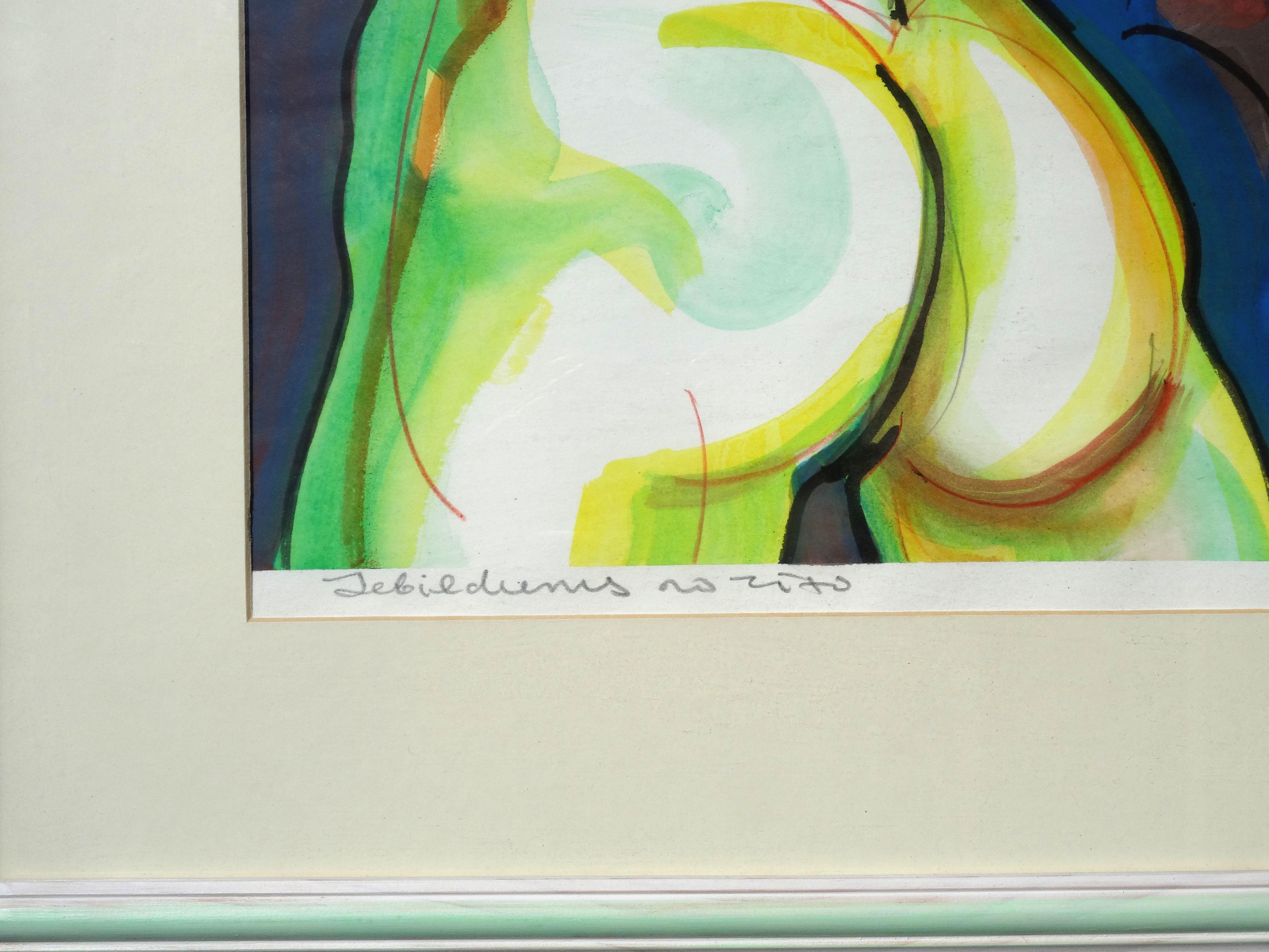 opposition du matin. 2014, papier, aquarelle, 60x43 cm - Contemporain Painting par Maris Abilevs 