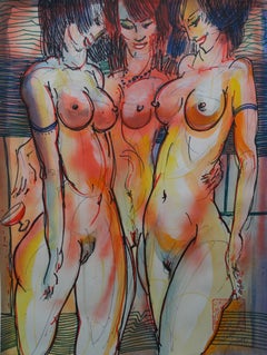 Ninfetas. 2018. Papel, técnica mixta, 38x50 cm