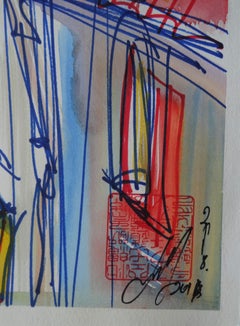Old town. 2018. Papier, gemischte Medien, 46x31,5 cm