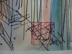 Die Straßen der alten Stadt. 2018. Papier, gemischte Medien, 50x37,5 cm
