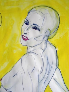 What will you say? 2021. Paper, mixed media, 97x67 cm