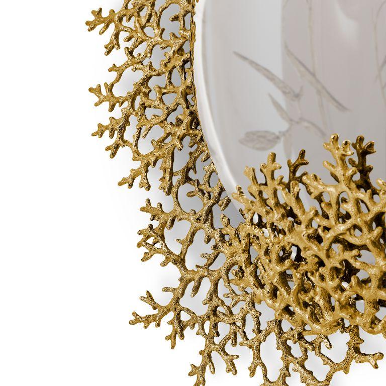 XXIe siècle et contemporain Miroir LED en laiton Maris - Luxueuse touche d'or avec Elegance lumineuse en vente