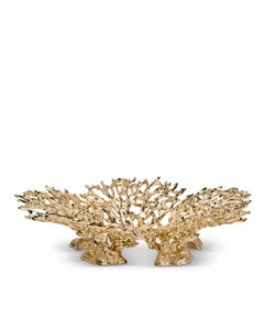Maris Polished Brass Candleholder by MAEVE