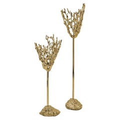 Maris – Sculptural Gold Candlestick Inspired by Ocean Coral