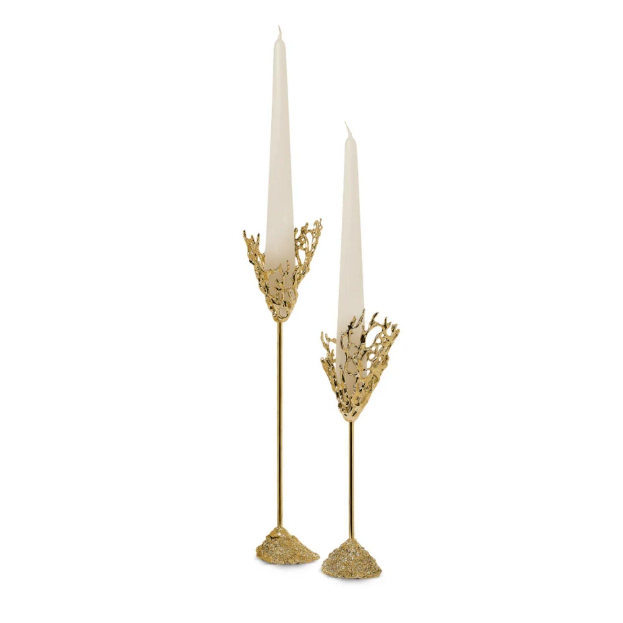 Maris - Handcrafted 21st-Century Sculptural Brass Candlestick