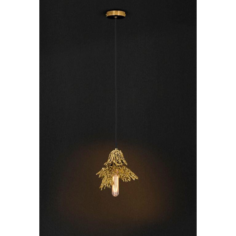 Portuguese Maris Suspension - Ceiling Lamp in brass with gold polished finish For Sale