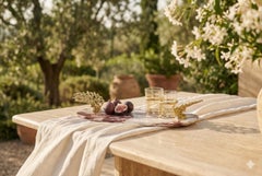 Maris Tray – Sculptural Brass Tray with Calacatta Viola Marble Detail