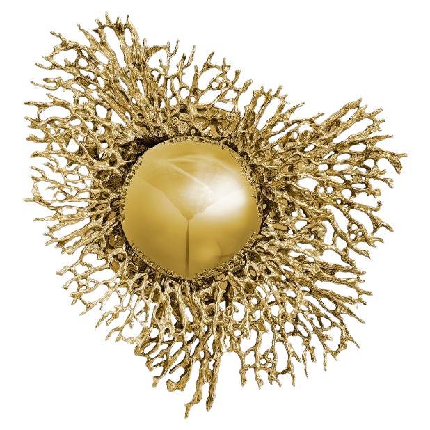 Maris Wall Lamp - Lamp in brass with gold polished finish, Ocean design