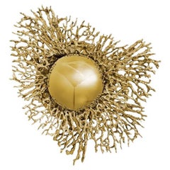 Maris Wall Lamp - Lamp in brass with gold polished finish, Ocean design