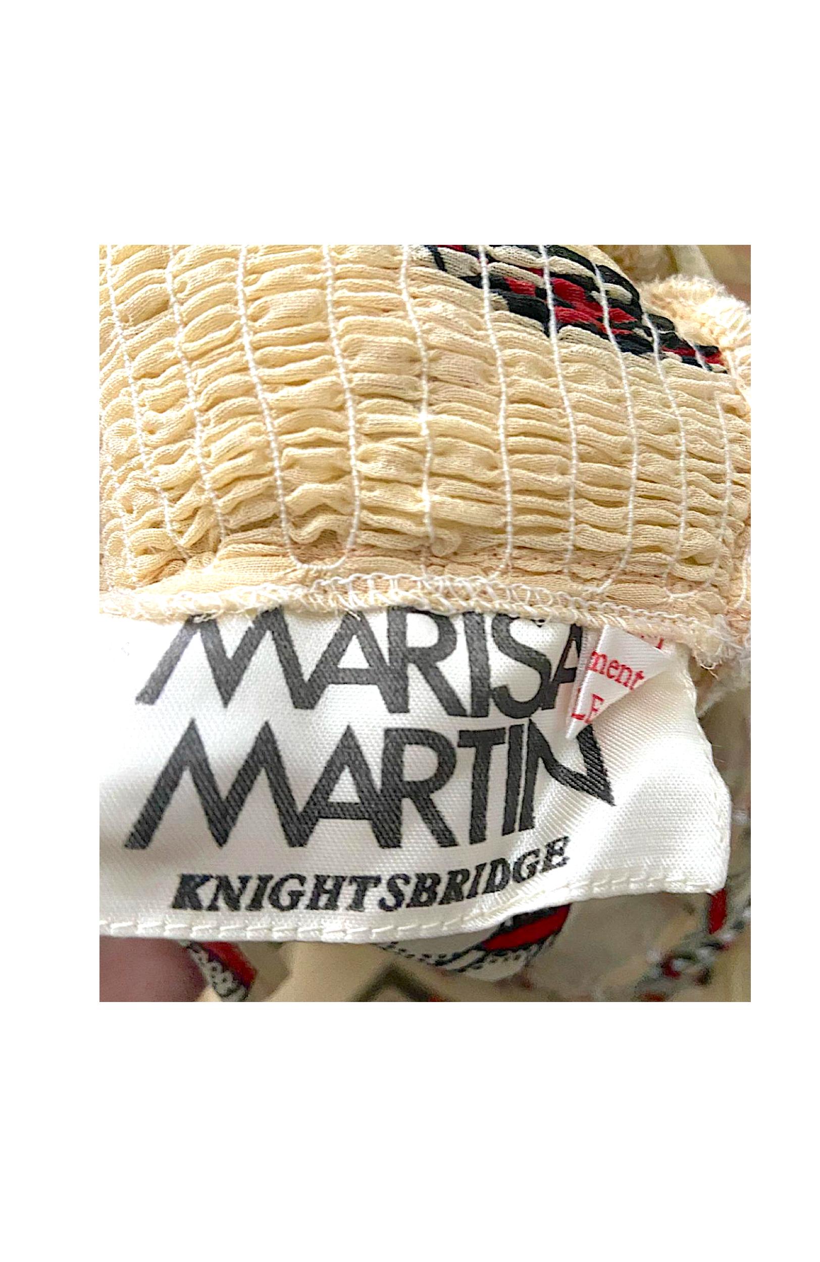 Marisa Martin Knightsbridge Ensemble aus Seidenbluse und Rock aus den 1970er Jahren  Damen im Angebot