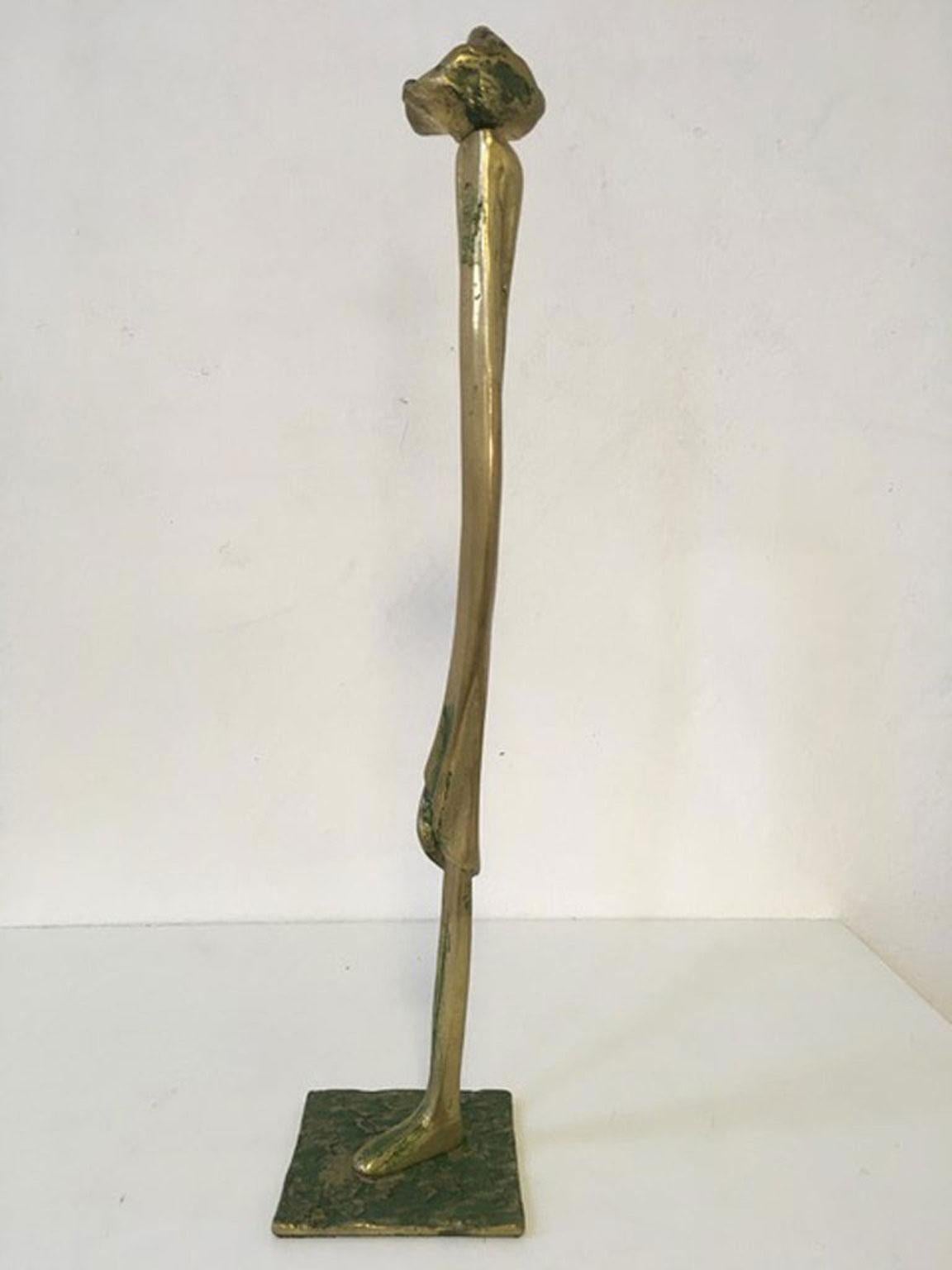 Abstrakte figurative Bronzeskulptur von Marisa Ruberti, Italien, Postmoderne, 1980 im Angebot 3