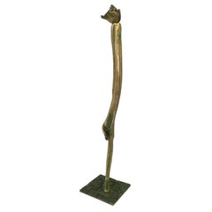 1980 Italy Post Modern Abstract Figurative Bronze Sculpture by Marisa Ruberti