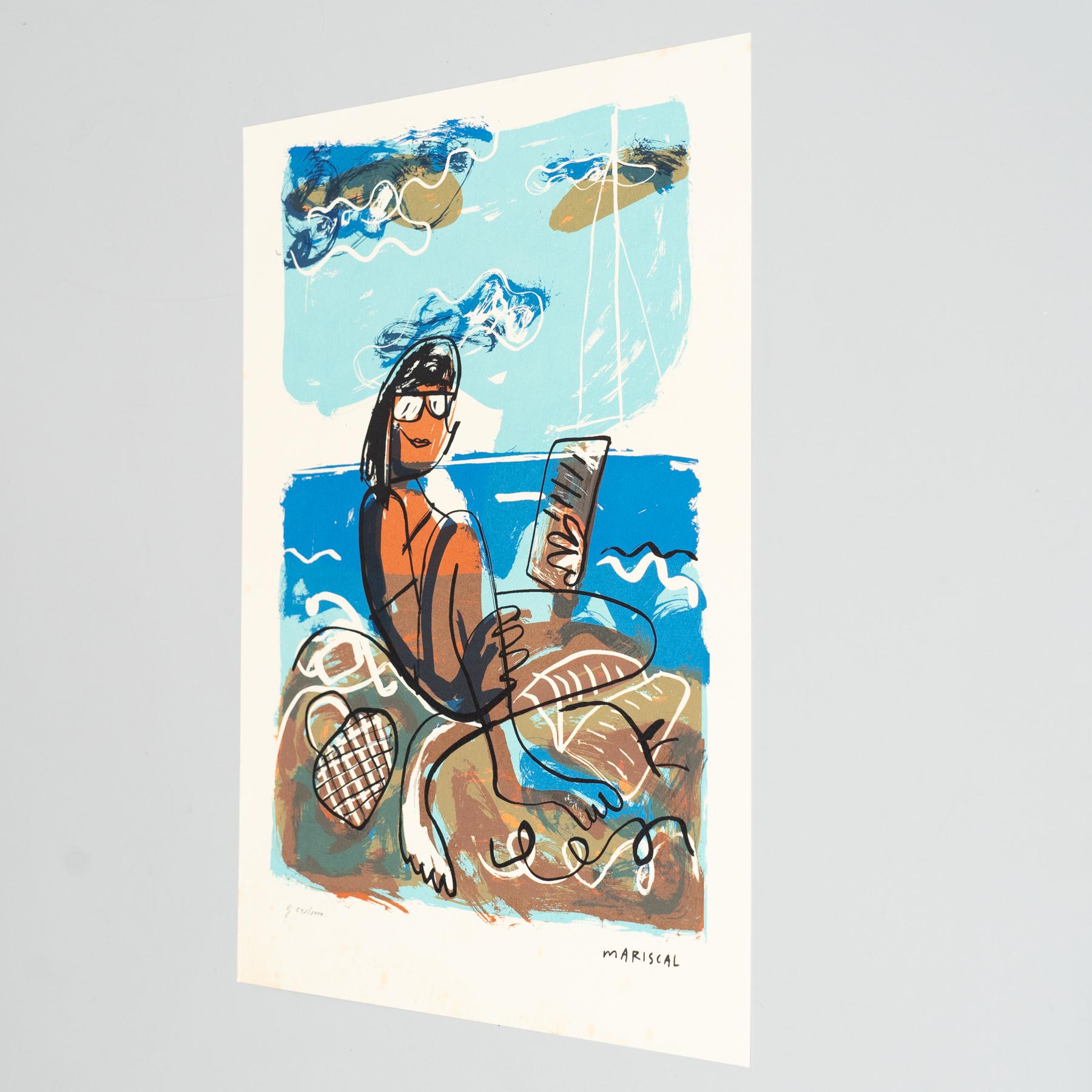 Spanish Mariscal Abstract Color Lithography on Paper, 1999 For Sale