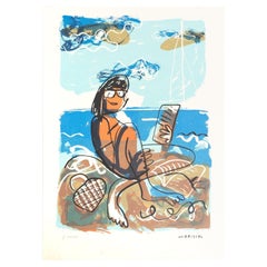 Mariscal Litografia astratta a colori su carta, 1999