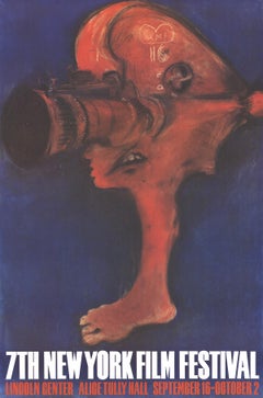 Marisol--New York Film Festival-37.5" x 24.5"-Lithograph-1970-Surrealism-Blue