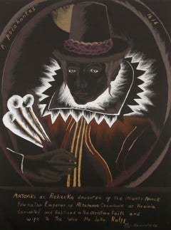 Pocahontas, Surrealist Lithograph by Marisol Escobar