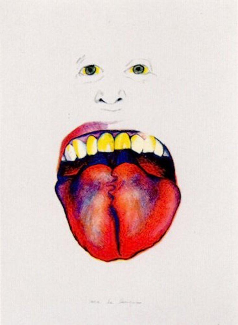 Marisol Escobar Portrait Print - Saca la lengua