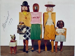 Scarce Art Card - Marisol - Women and Dog 1964 (Hand Signed and Dated), Framed