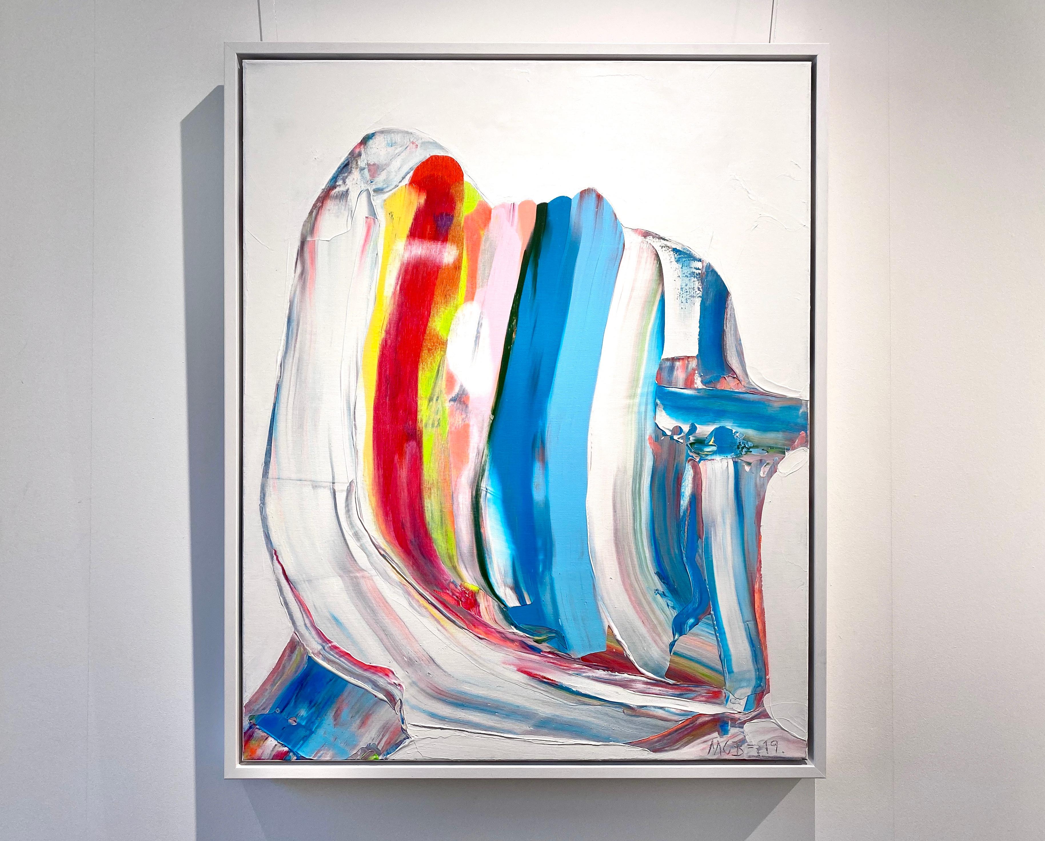 Prize winning multicolored abstract painting 'Nordic Signals' by Marit Bostad - Painting by Marit Geraldine Bostad