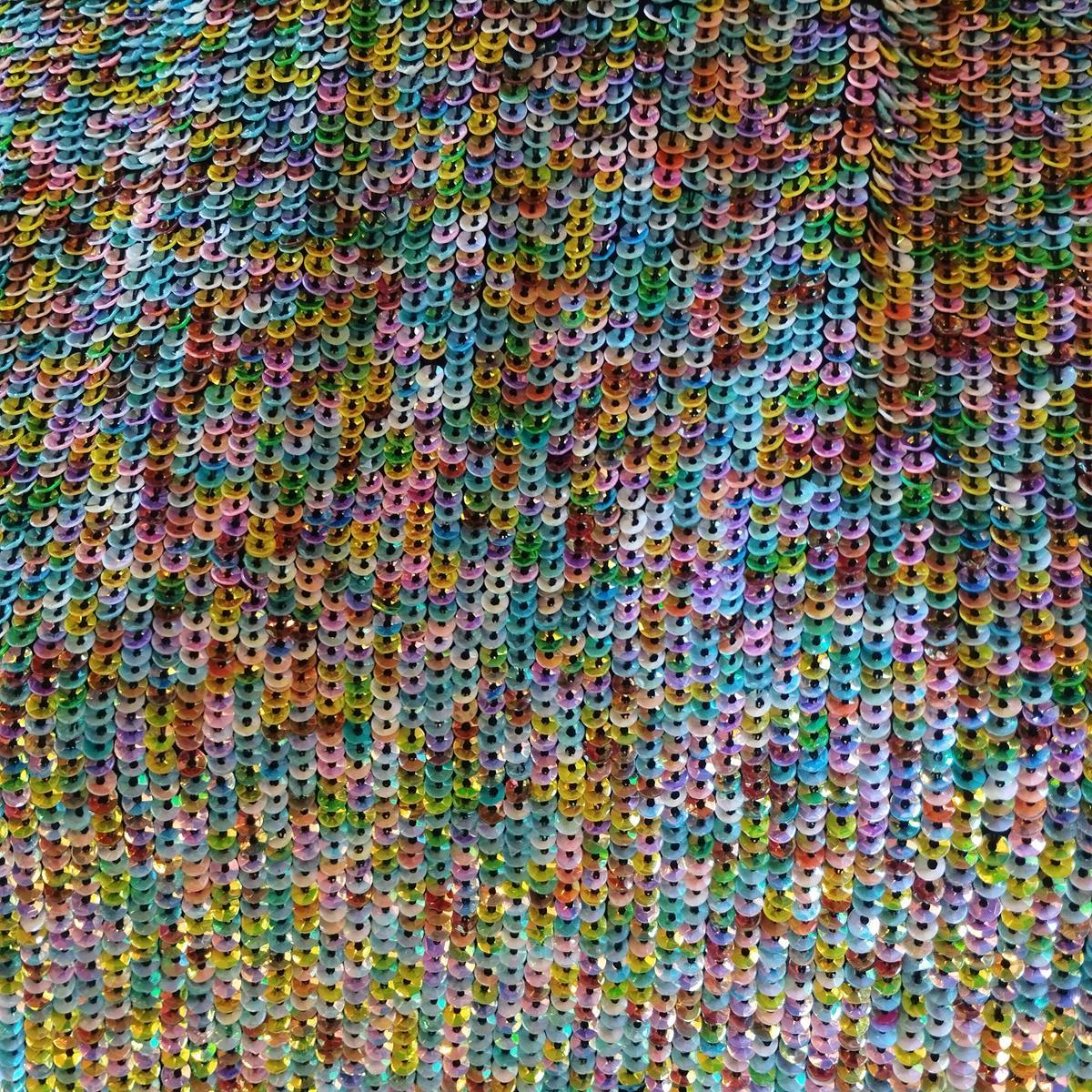 Gris Marit Ilison Robe à sequins multicolore FR 40/IT 44/M en vente