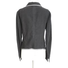 Marithe Francois Girbaud Blazer Black Viscose Cotton Italian Jacket, 1990s