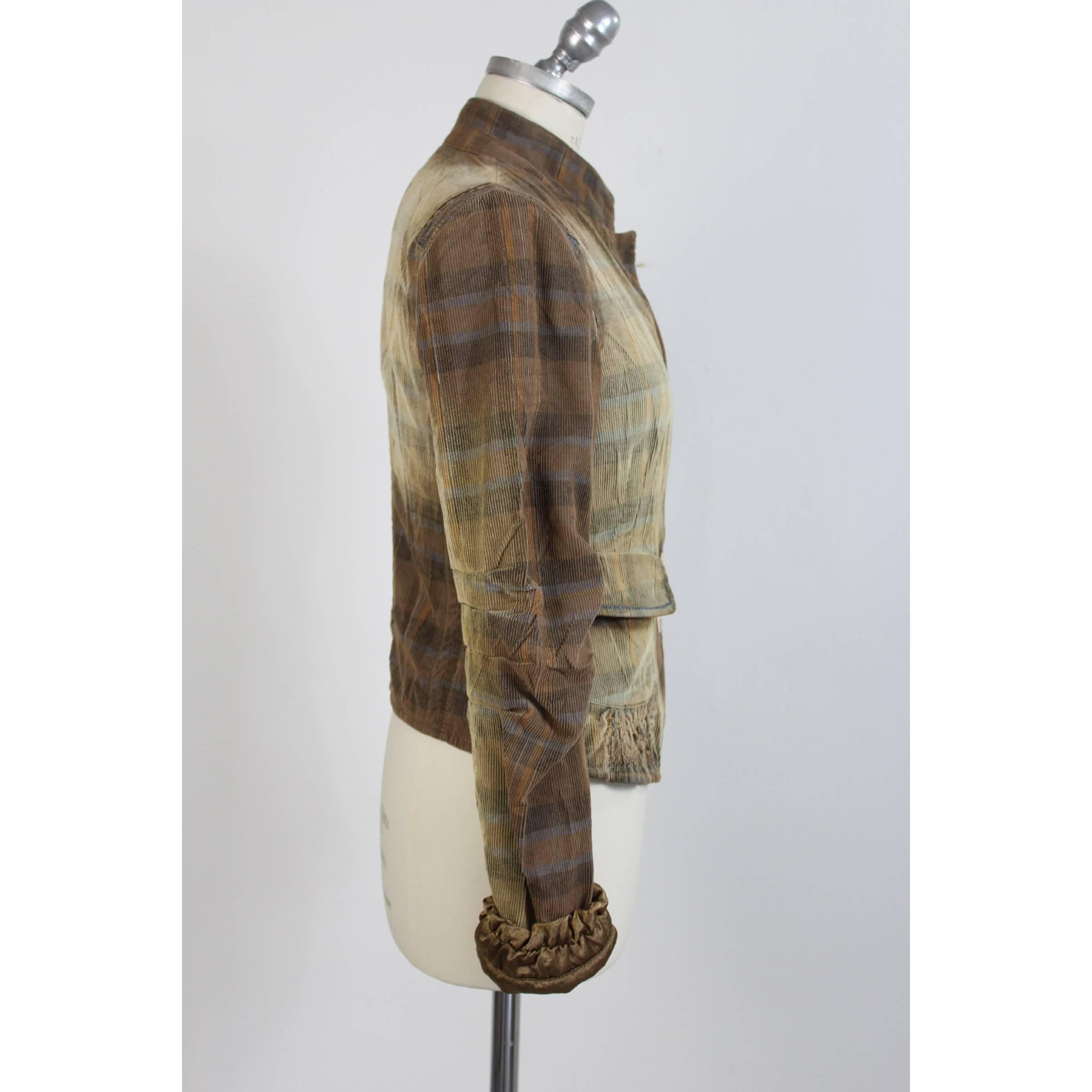 Women's Marithe Francois Girbaud Blazer Brown Cotton Jacket, 1990s For Sale