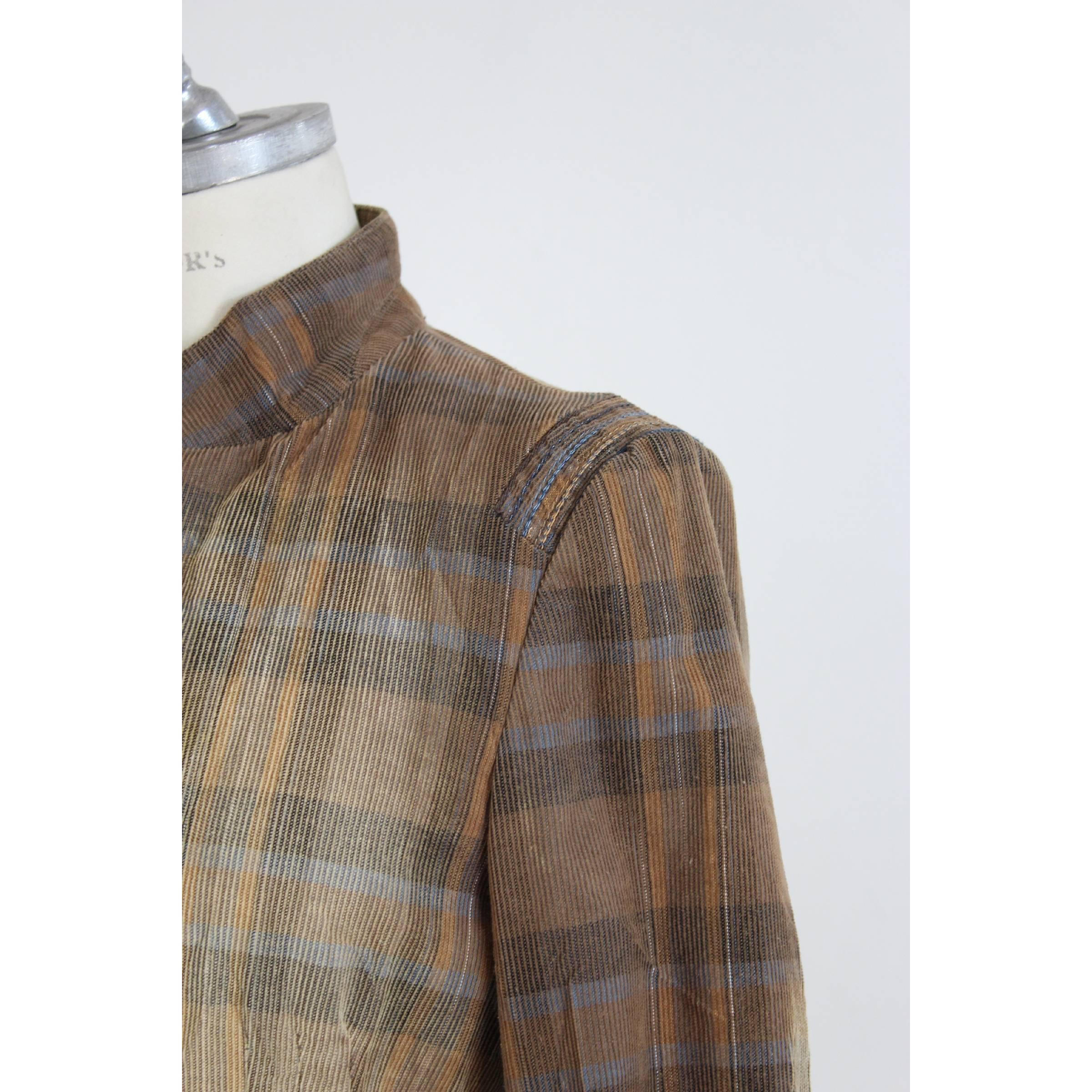 Marithe Francois Girbaud Blazer Brown Cotton Jacket, 1990s For Sale 1