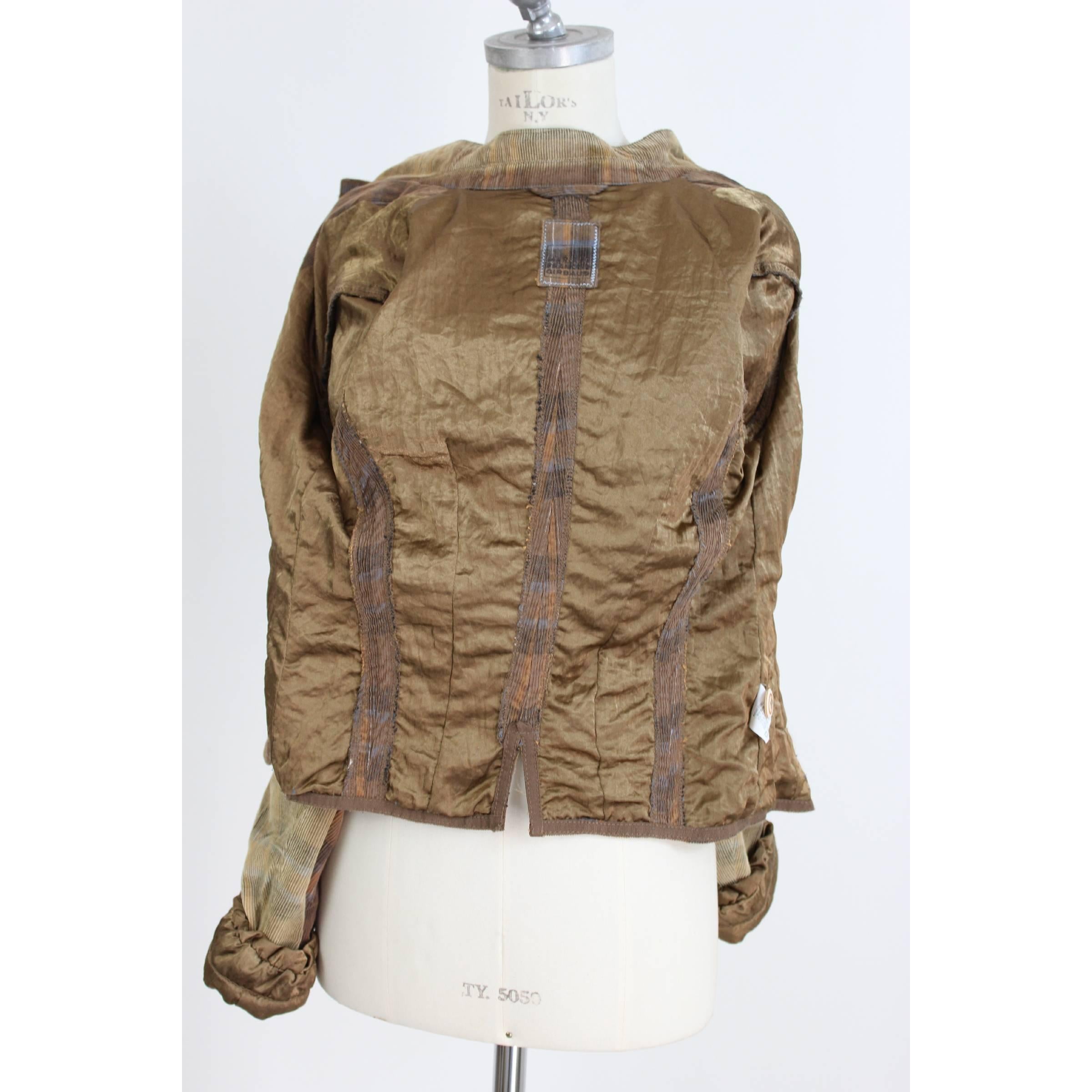 Marithe Francois Girbaud Blazer Brown Cotton Jacket, 1990s For Sale 2