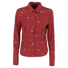 Marithé + François Girbaud brick red 2000s slim fit shirt