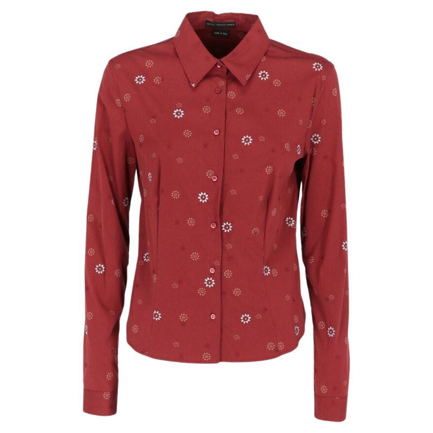 Marithé + François Girbaud brick red 2000s slim fit shirt For Sale