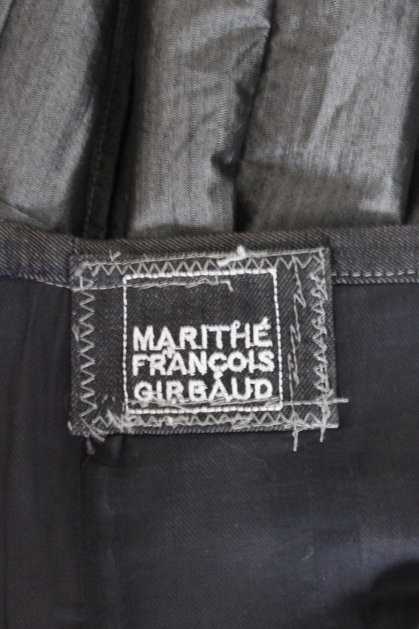 Marithe Francois Girbaud Gray Cotton Denim Balloon Skirt 2000s 3