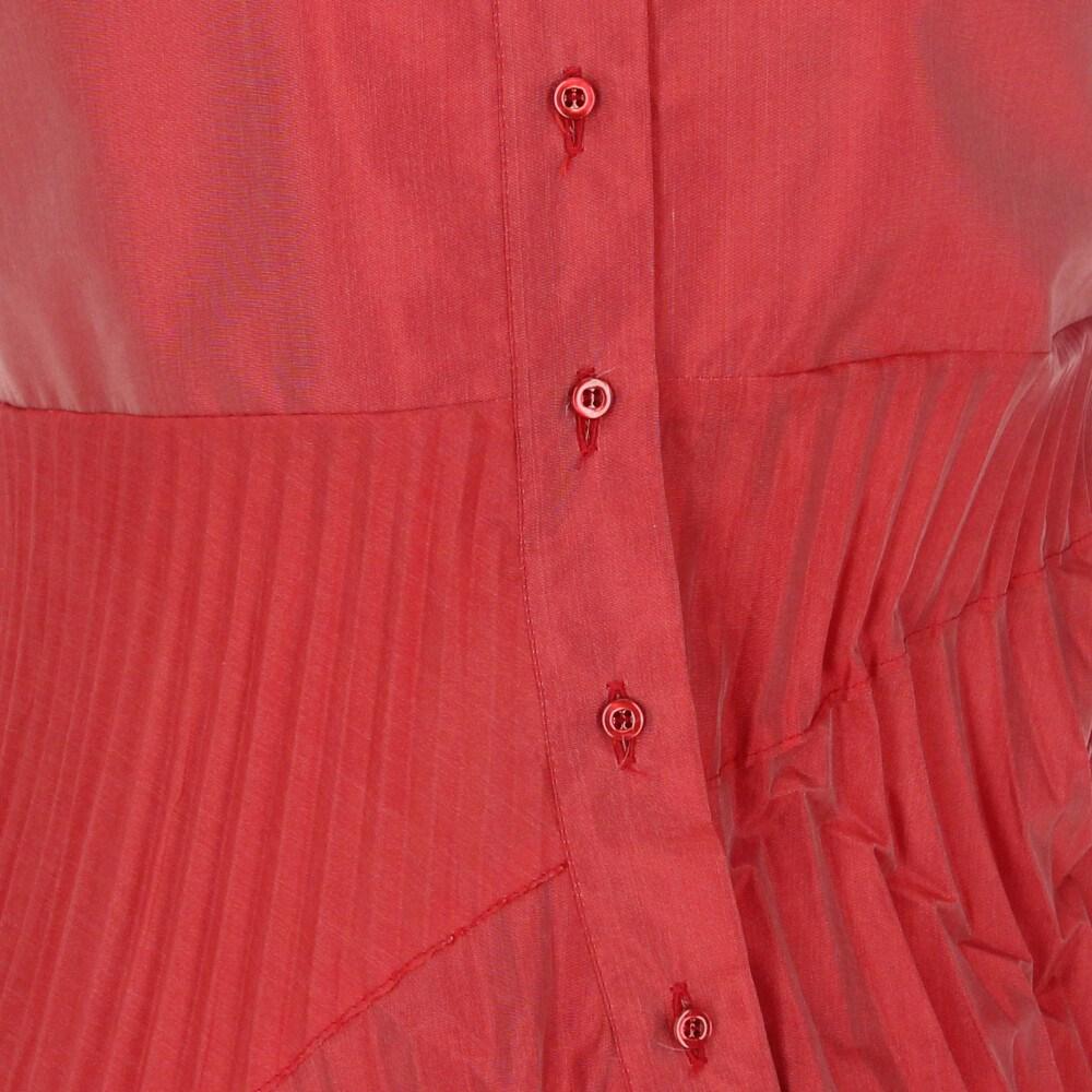 Marithé + François Girbaud iridescent matte red 2000s sleeveless dress 3
