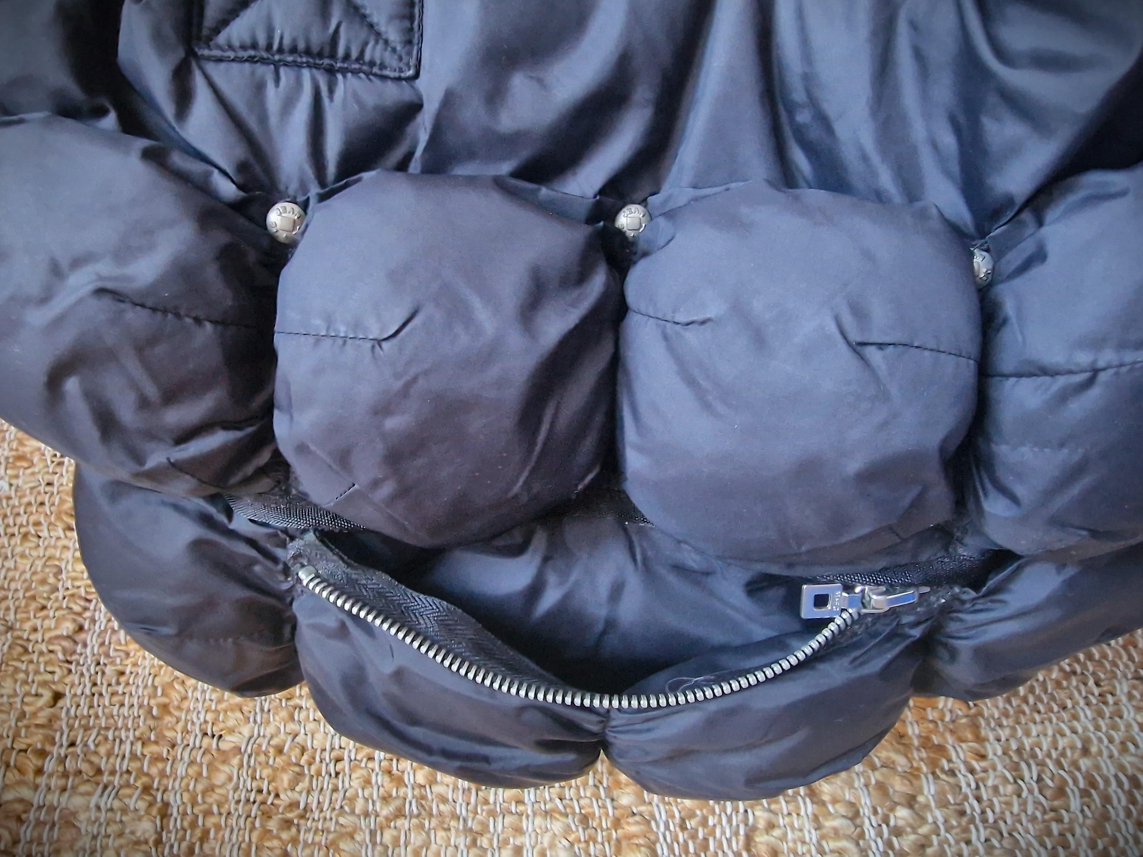 Marithé François Girbaud Pokachu MFG Black Padded Puffer Cargo Shoulder Bag For Sale 1