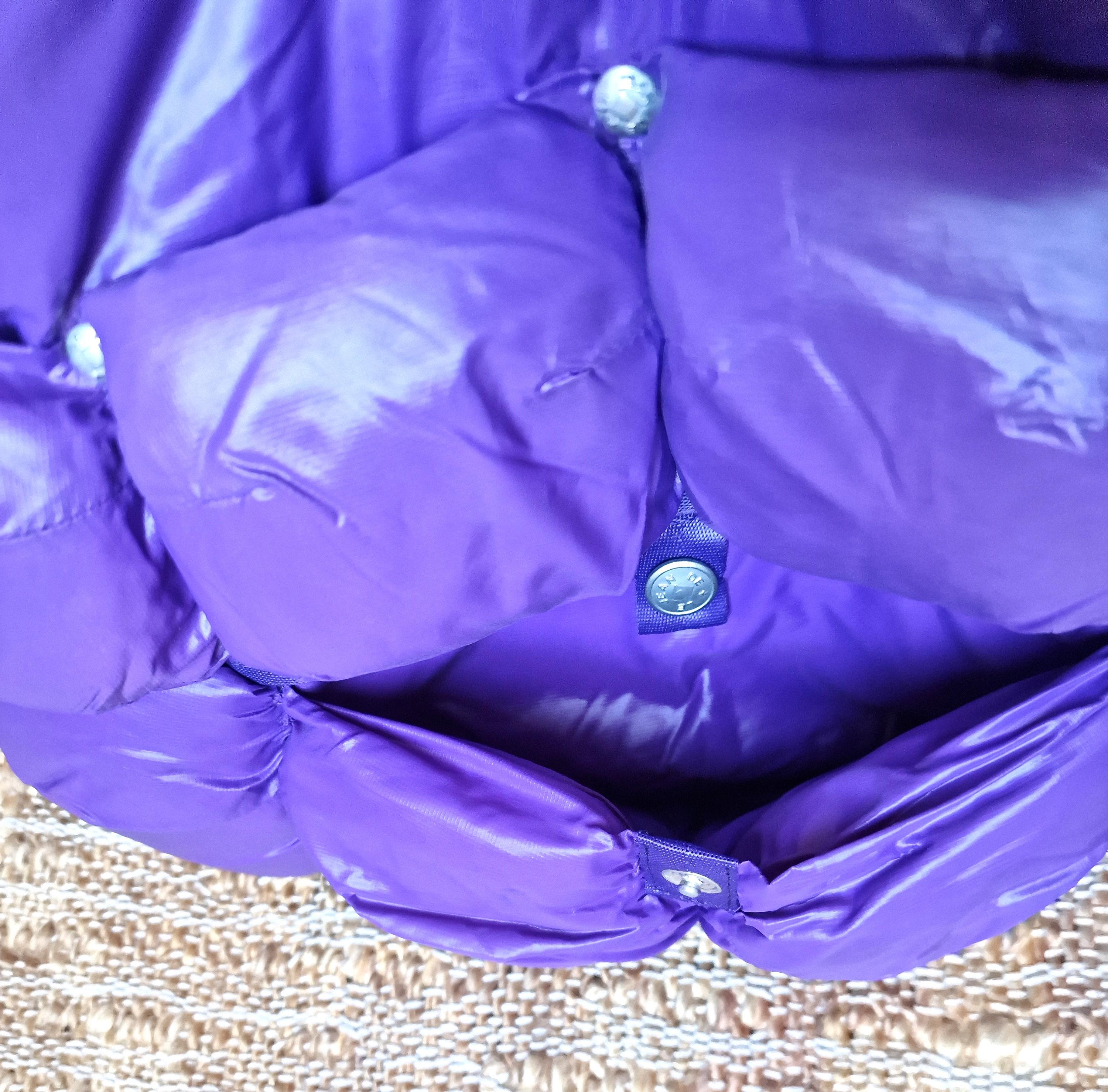 Marithé François Girbaud Pokachu Nylon Pocket Violet Padded Puffer Bubble Bag For Sale 6