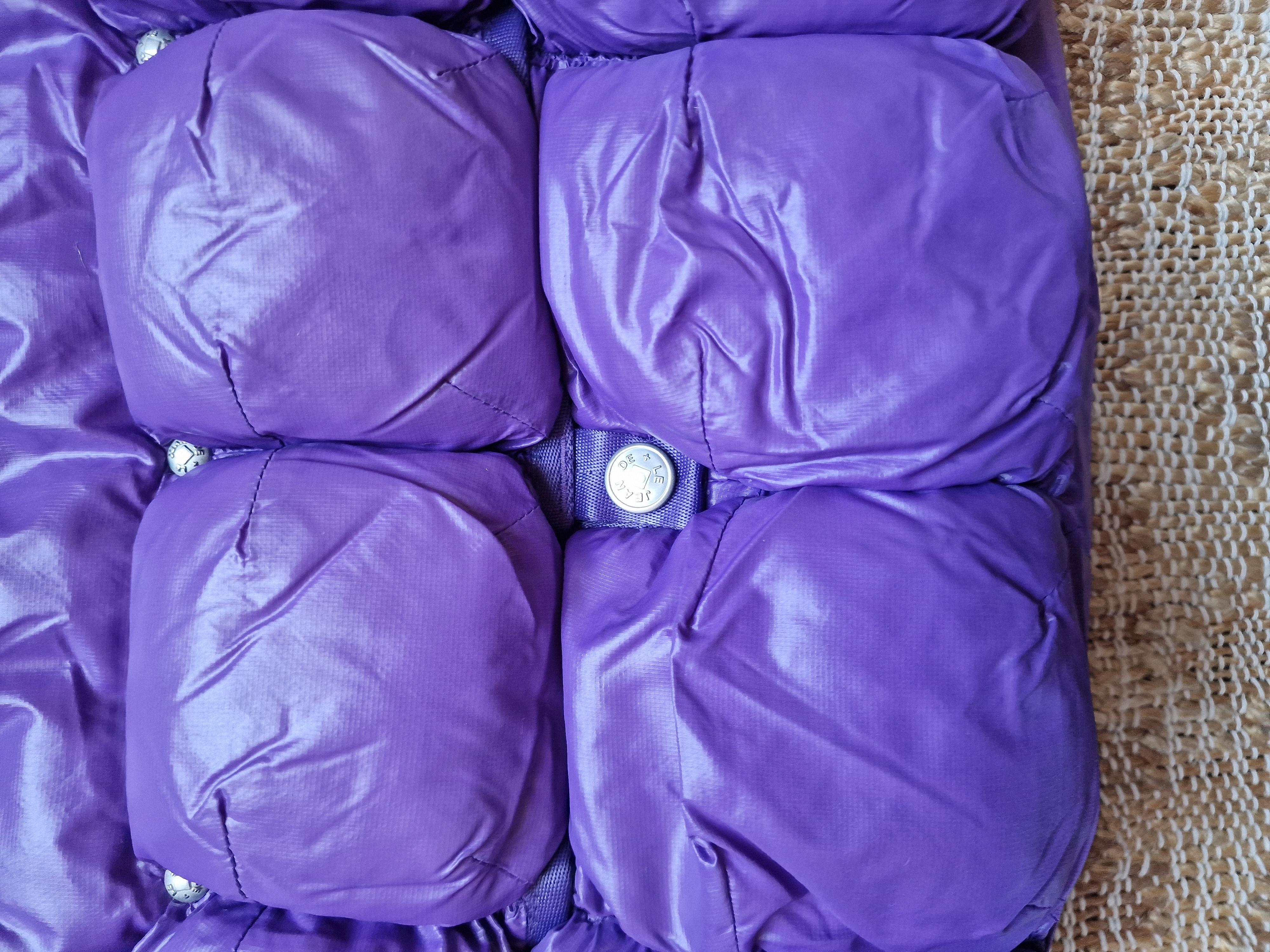 Marithé François Girbaud Pokachu Nylon Pocket Violet Padded Puffer Bubble Bag For Sale 5